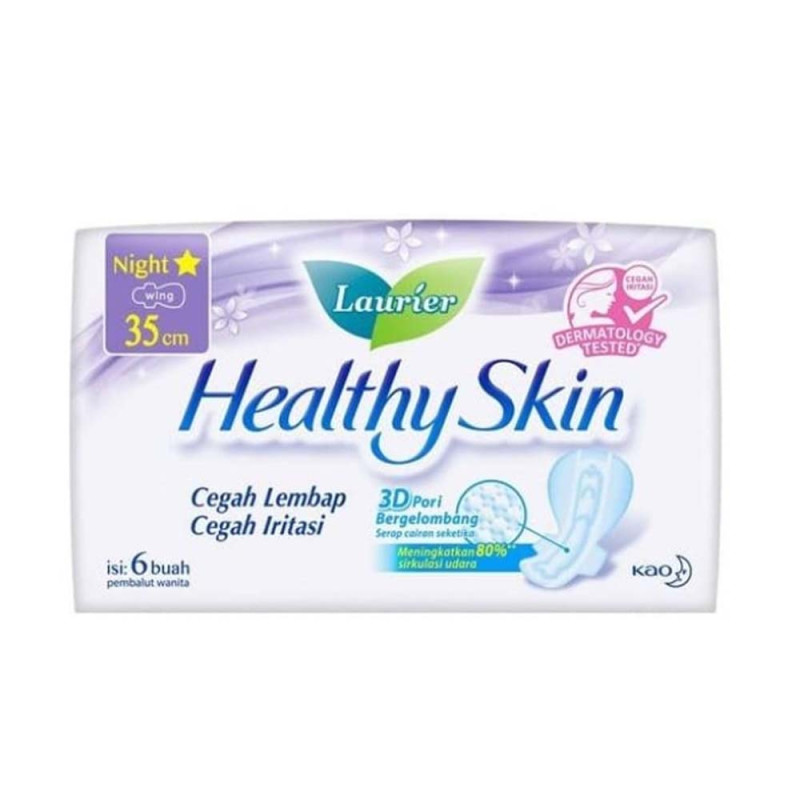 Laurier Sanitary Napkin  Healthy Skin-35 cm-6 pad