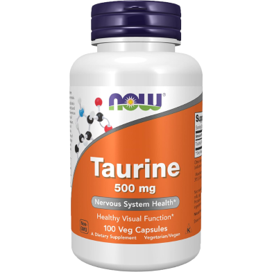 NOW Taurine 500 mg 100 Veg Capsules