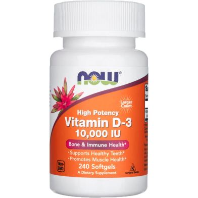 NOW Foods Vitamin D-3 10,000 IU 240 Softgels