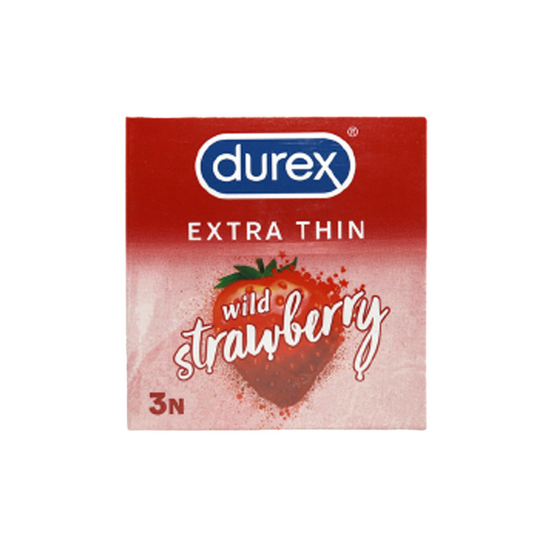 Durex Extra Thin Wild Strawberry Condom
