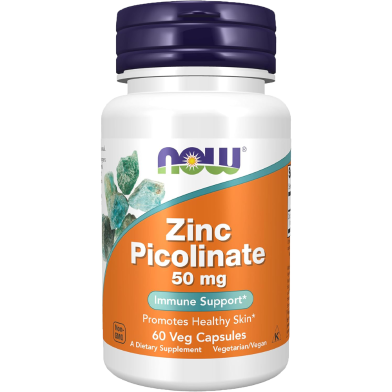 NOW Zinc Picolinate 50 mg 60 Veg Capsules