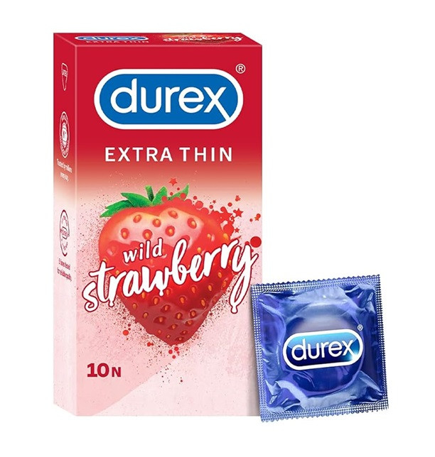 Durex Extra Thin Wild Strawberry Condom