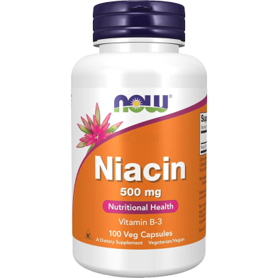Now Niacin 500 mg 100 Veg Capsules
