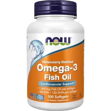 Now Omega 3 Fish Oil 100 Softgels