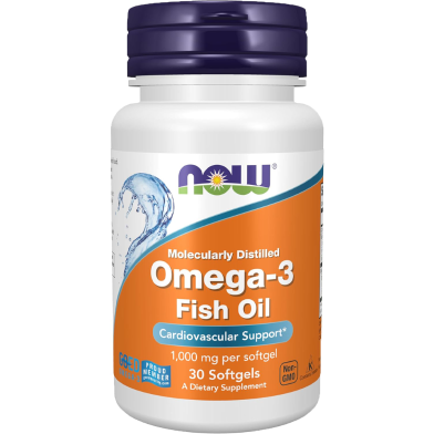 NOW Omega-3 Fish Oil 30 Softgels