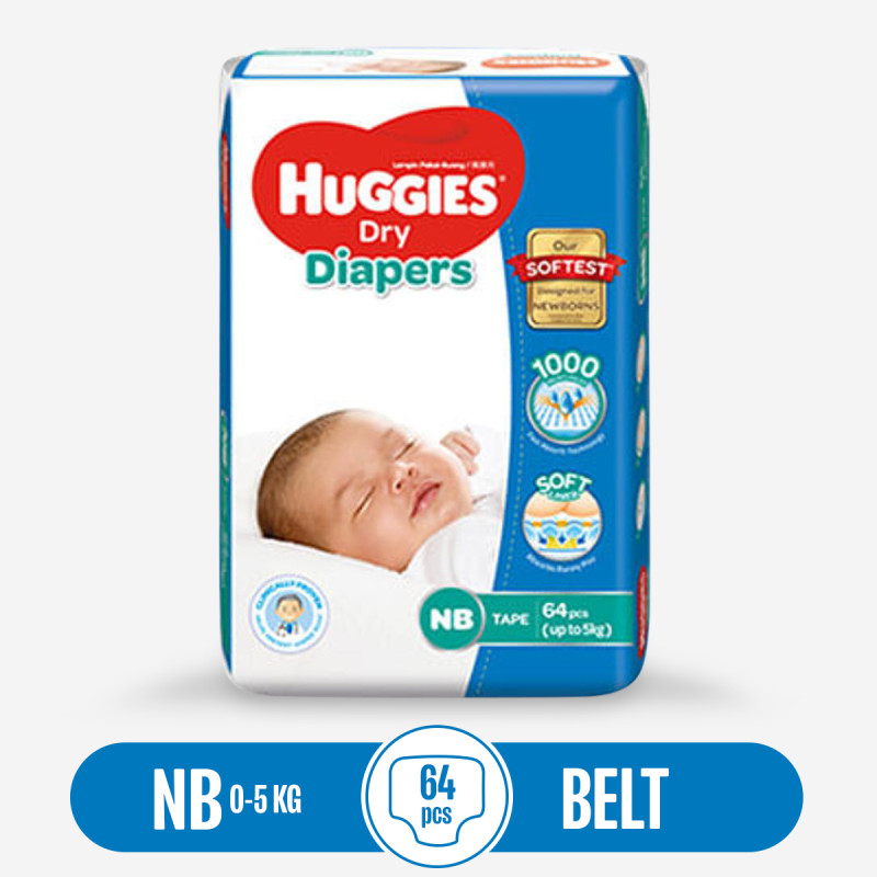 Huggies Dry Diapers (Belt) Size M