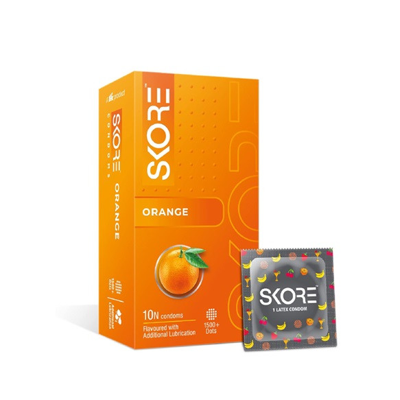 Skore Condom Orange Flavour