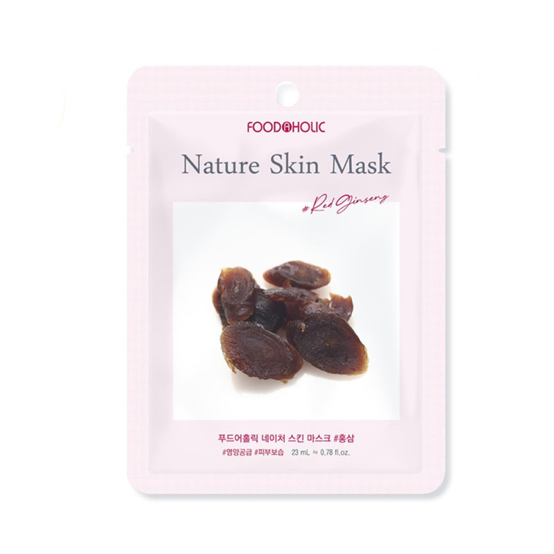 Foodaholic Nature Skin Sheet Mask (Red Ginseng)