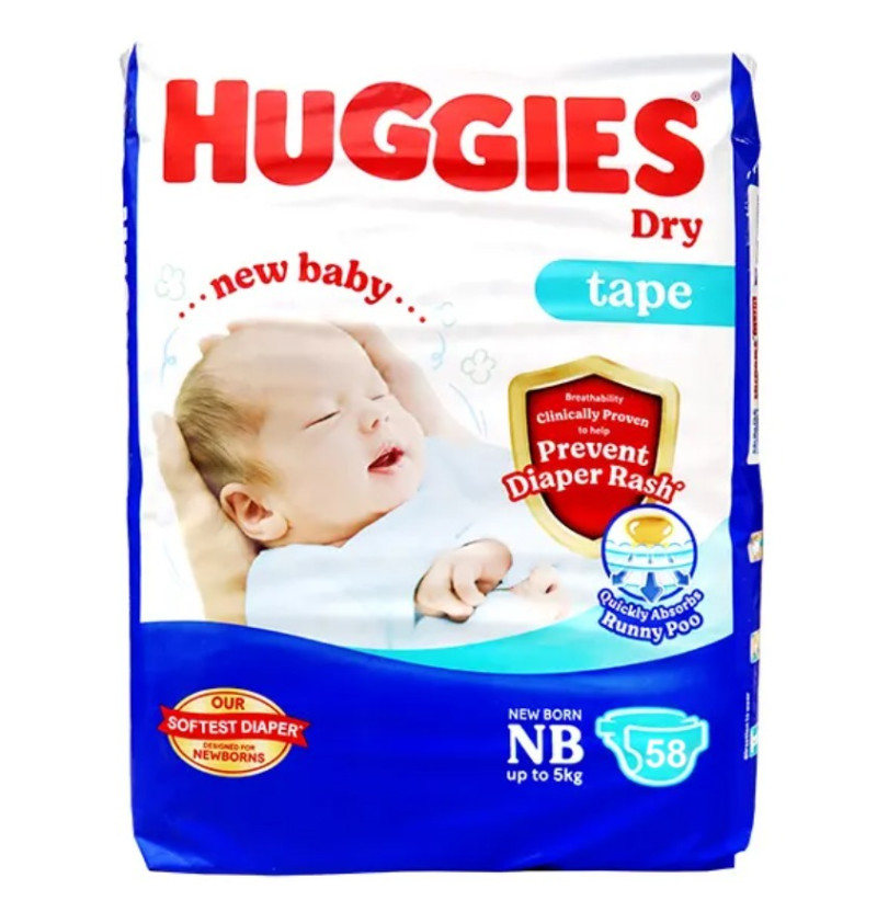 Huggies Dry Diapers Belt NB (0-5kg)