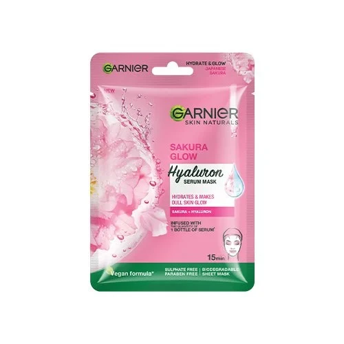 Garnier Sakura Glow Hyaluronic Serum Sheet Mask