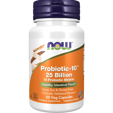 Now Probiotic-10TM 25 Billion 50 Veg Capsules