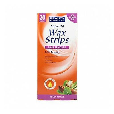 Beauty Formulas Wax Strips Hair Remover Argan Oil
