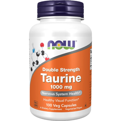 Now Double Strength Taurine 1000 mg 100 Veg Capsules