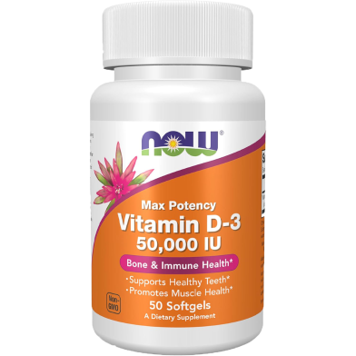 Now Foods Vitamin D-3 50,000 IU 50 Softgels